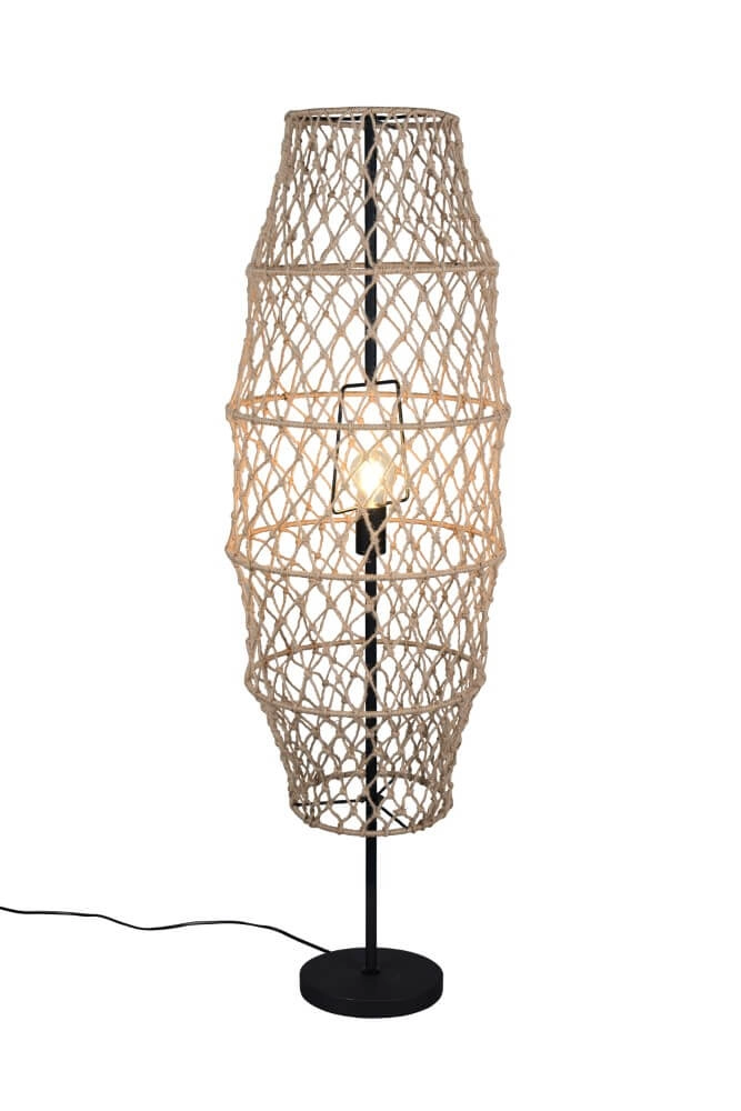 Rotan vloerlamp Hive Ø 38cm