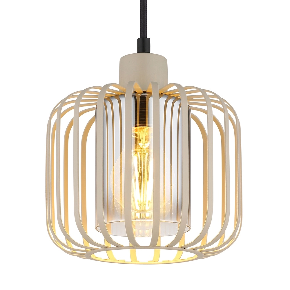 1-lichts hanglamp Alfred zand bruin Ø 18cm Globo 9007371525614