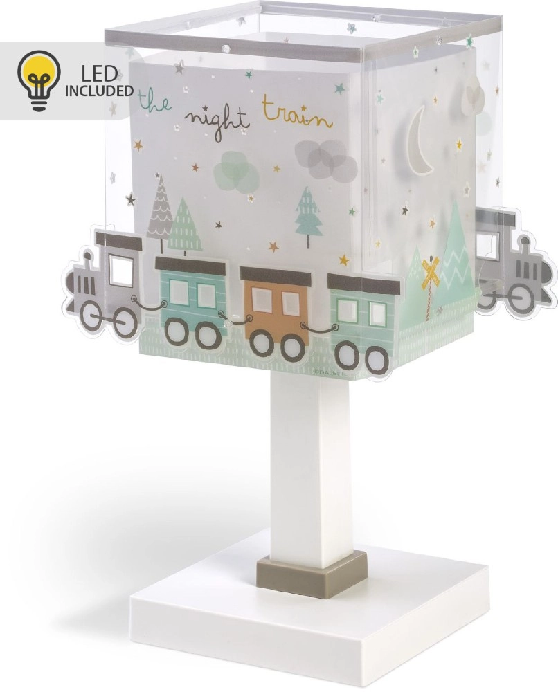 Tafellampje Night Train grijs glow in the dark Dalber 8420406002507