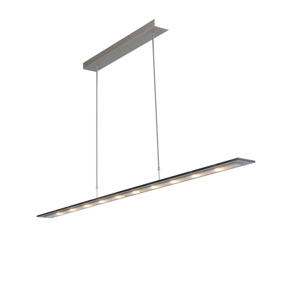 Hanglamp eettafel - kantoor Vigo 170cm nikkel met zwart Masterlight 8718121182407