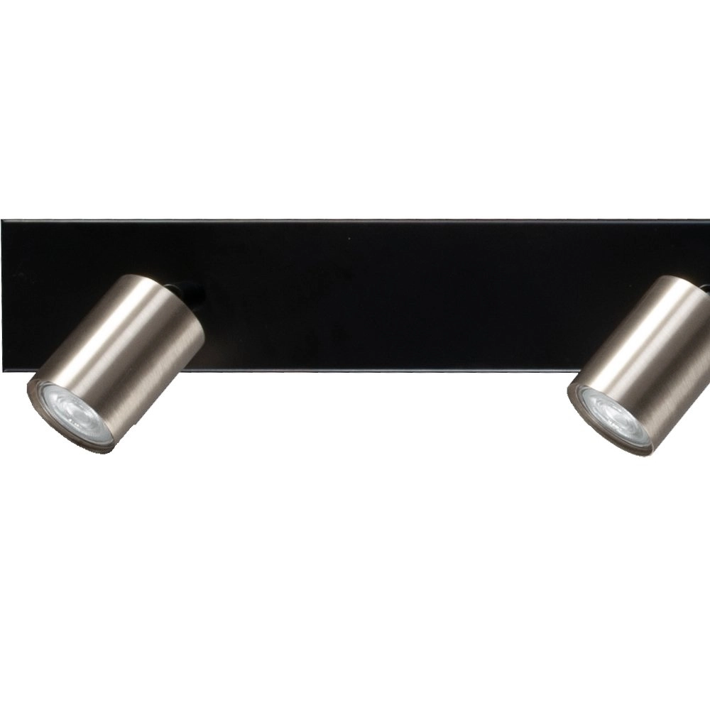 Zwarte plafondlamp Bounce met 5 nikkel spots Masterlight 8718121213873