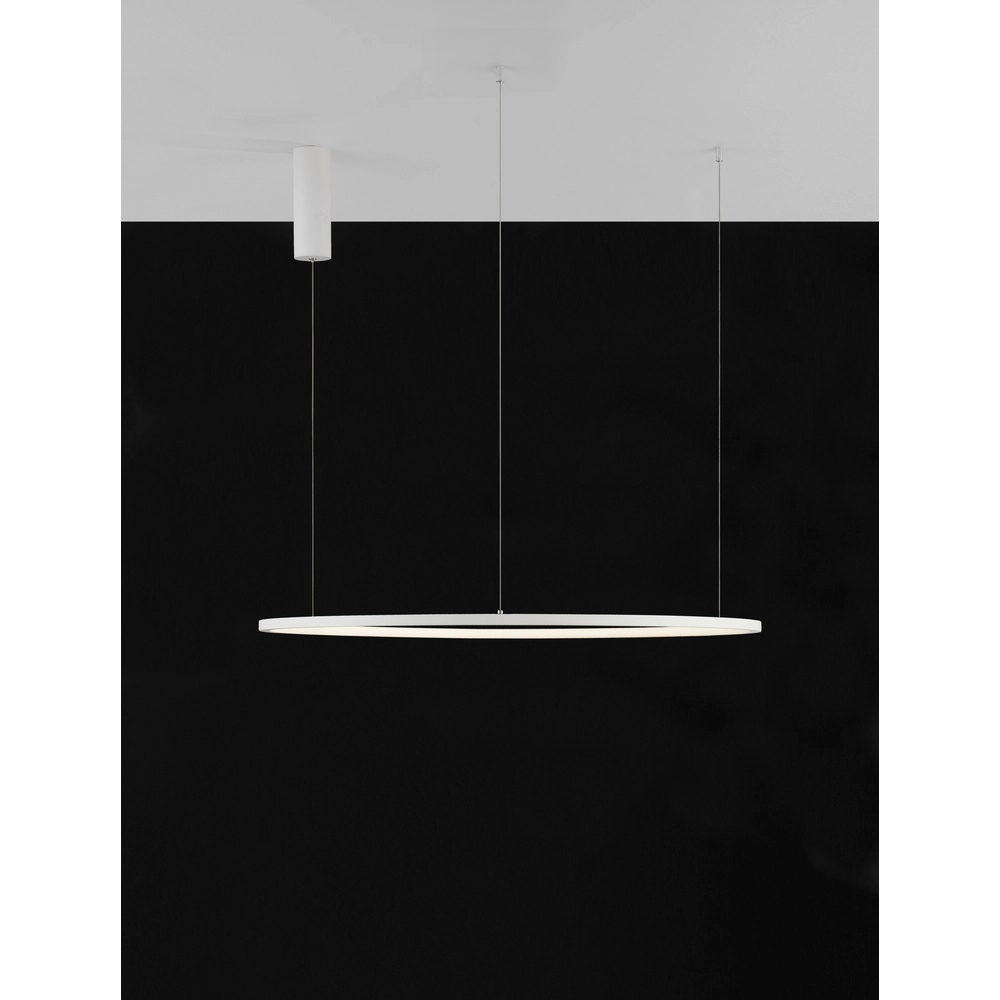 Ronde hanglamp Tarquin wit Ø 80cm Lyora 5212017438294