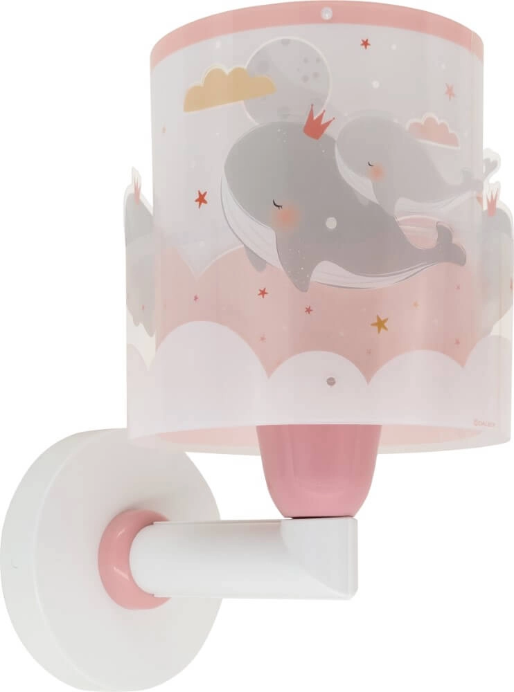 Roze wandlamp Whale Dalber 8420406611792