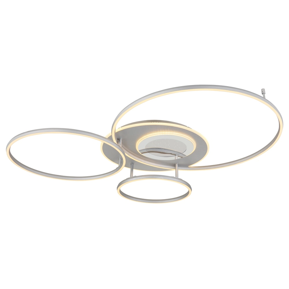 Moderne plafondlamp Johnson zilvergrijs Globo 9007371592548