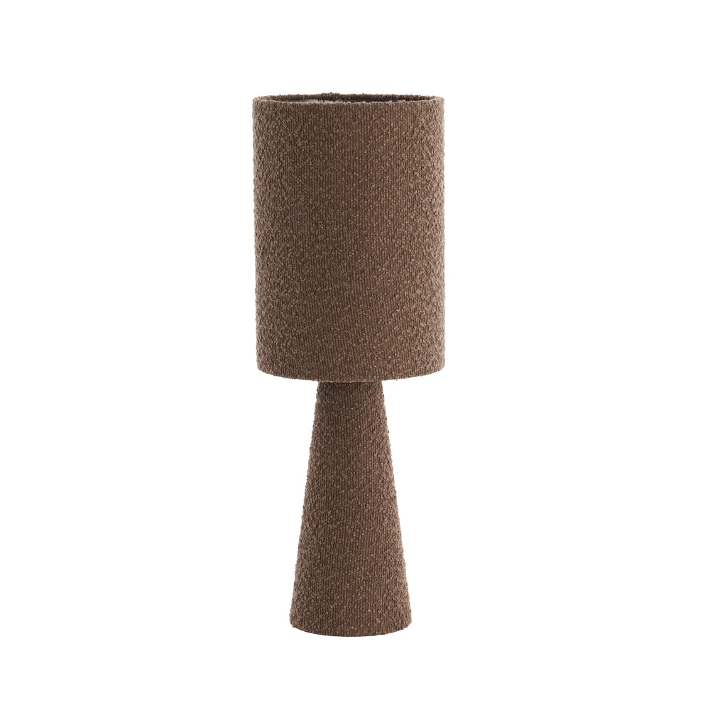 Boucle schemerlamp Micky 58cm - bruin