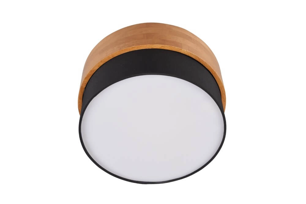 Ø 30cm plafondlamp Seasons hout met zwart Trio 4017807526165