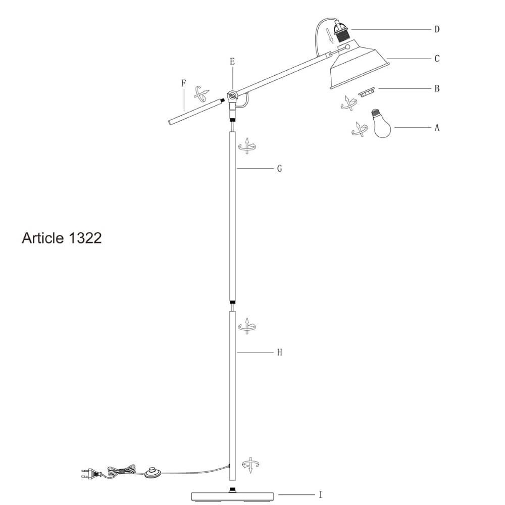 Staande leeslamp Mexlite Steinhauer 8712746114744