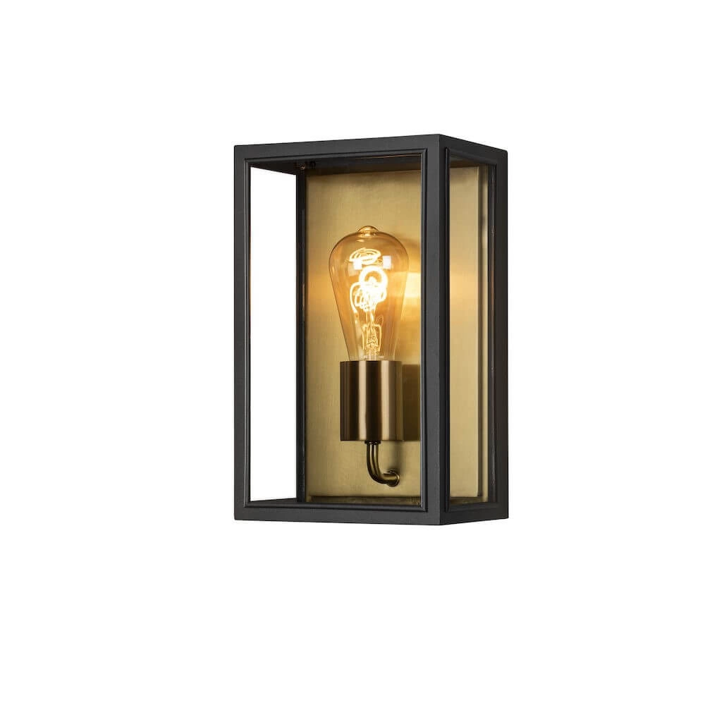 Buitenlamp Carpi zwart met goud