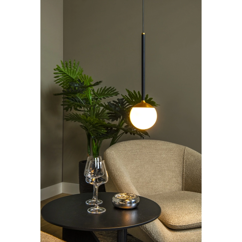 Hanglamp Calina enkel met witte bol Premium by Lucide 5411212242006