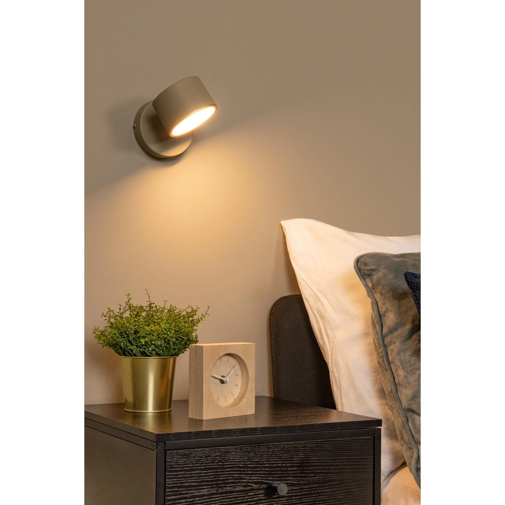 Wandlamp Gian zand bruin Lucide 5411212442000