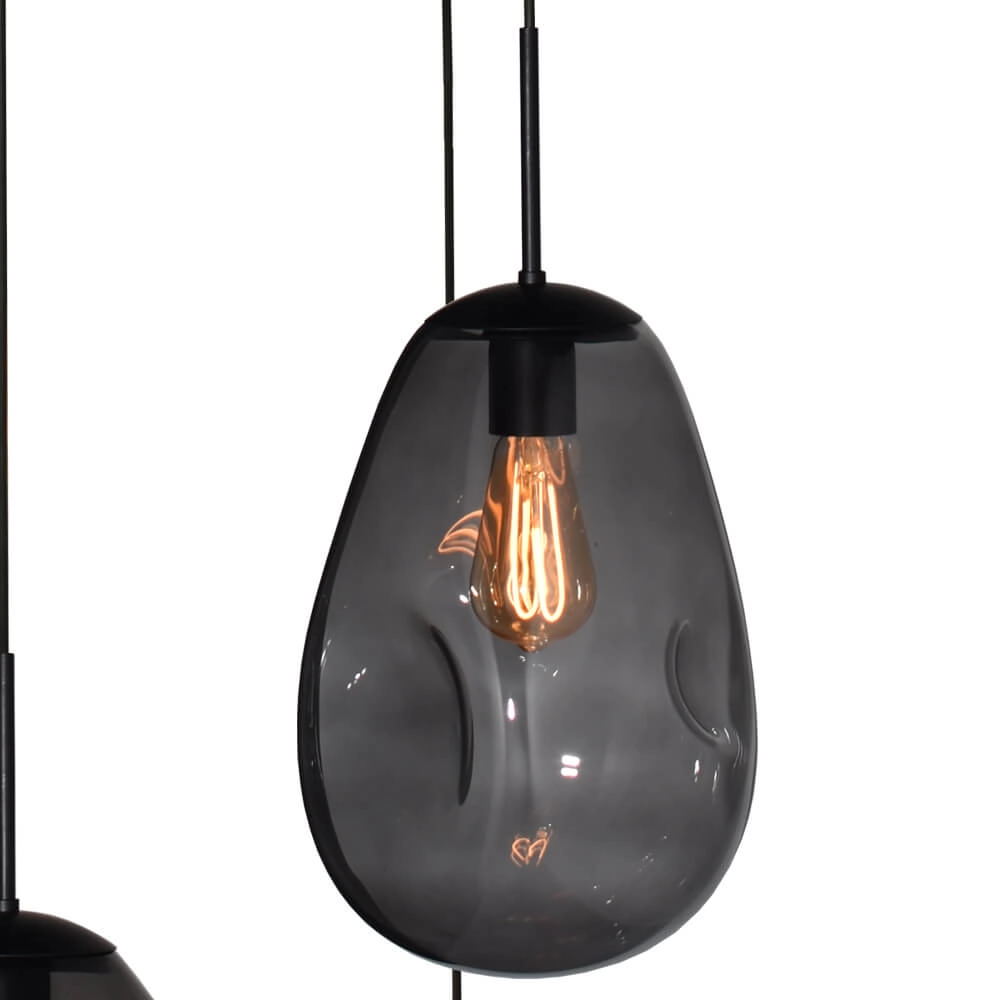 Vide hanglamp Lava 5x smoke glas Masterlight 8718121286549