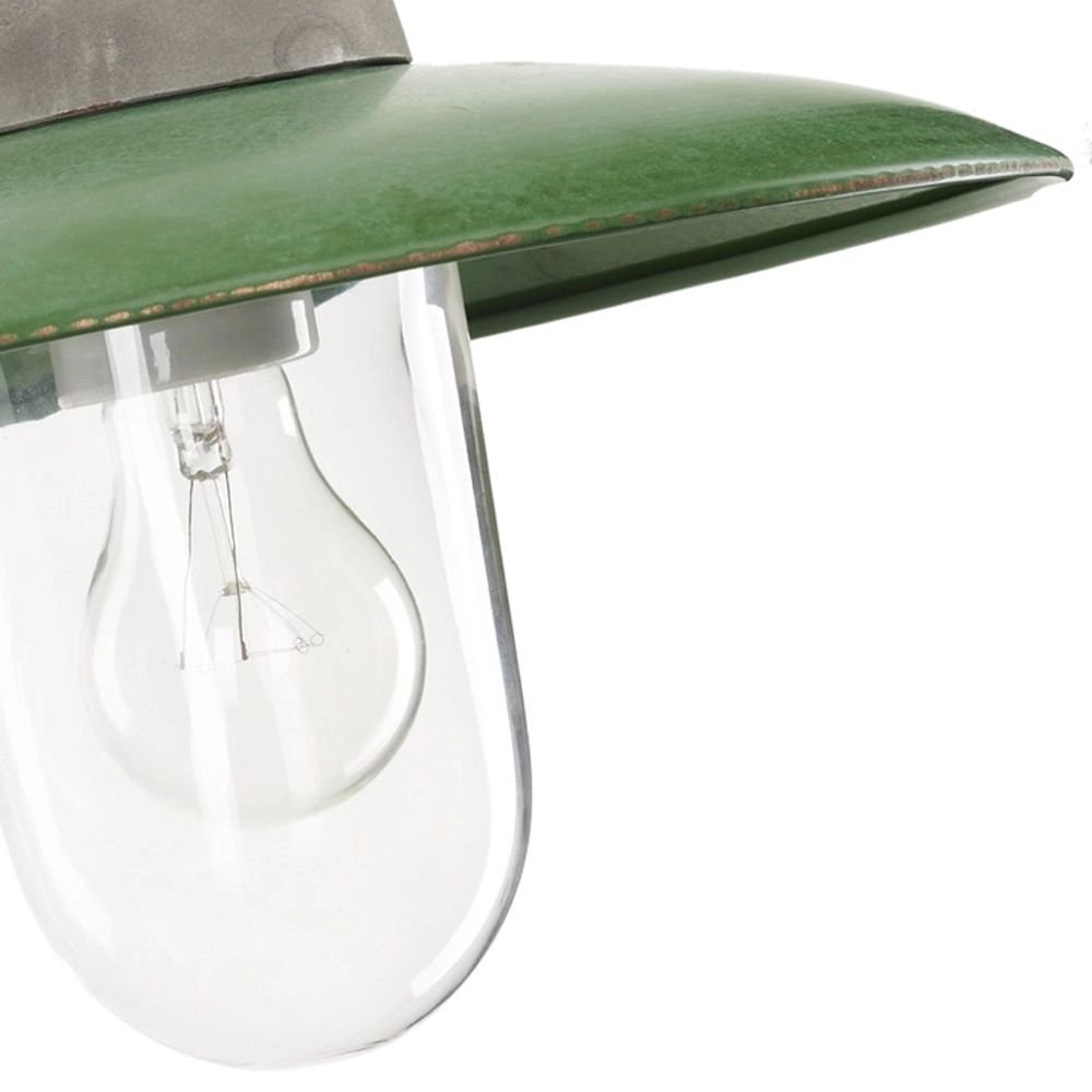 Industrie stallamp Fabrique metaalgrijs met retro groen KS Verlichting 8714732119696