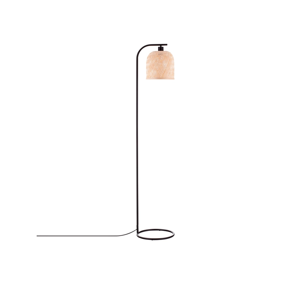Vloerlamp Intra zwart met bamboe kapje Lyora 5212017454836
