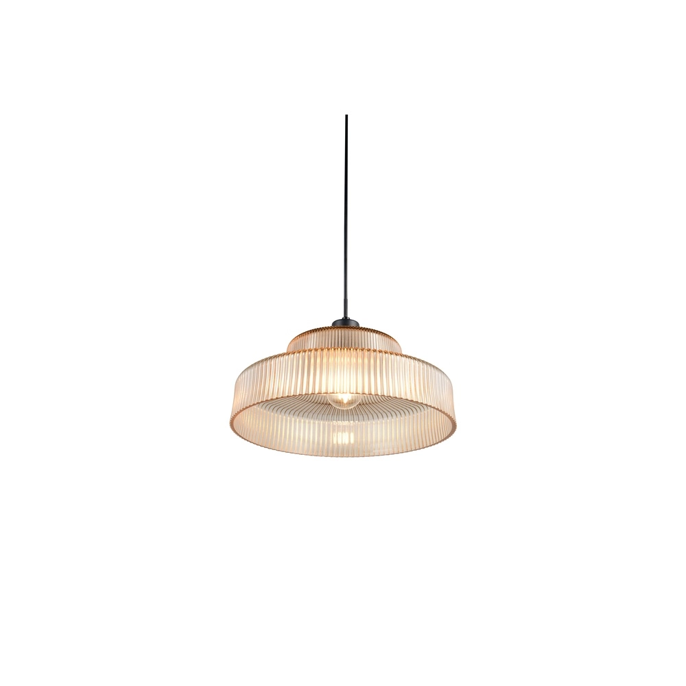 Klassieke hanglamp Abella amber glas Trio 4017807682021