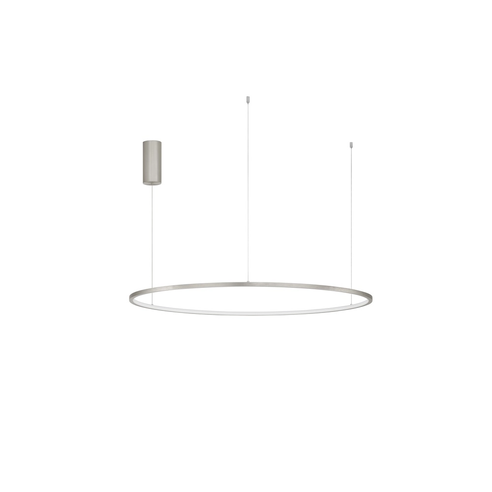 Ronde hanglamp Tarquin zilvergrijs Ø 100cm Lyora 5212017438362