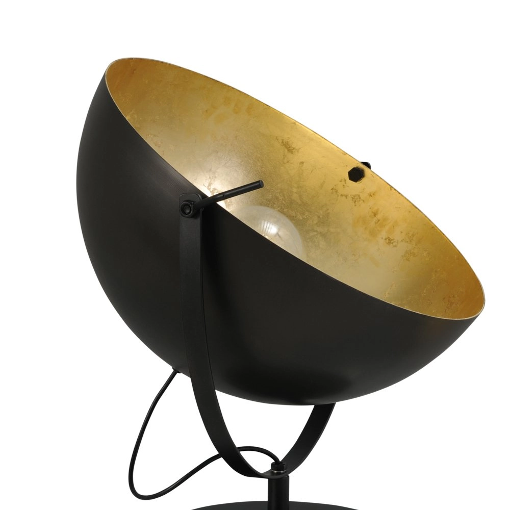 Stoere Industria Uplighter 50cm zwart met goud Masterlight 8718121236933