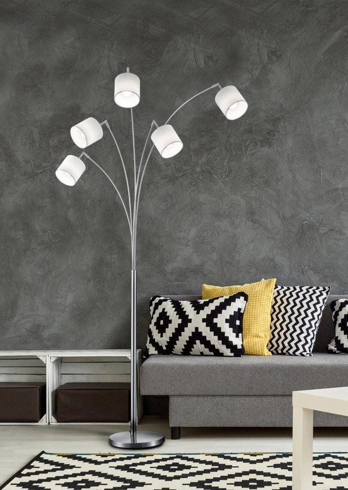 Design schemerlamp Tommy 5-lichts grijs Trio 4017807395143