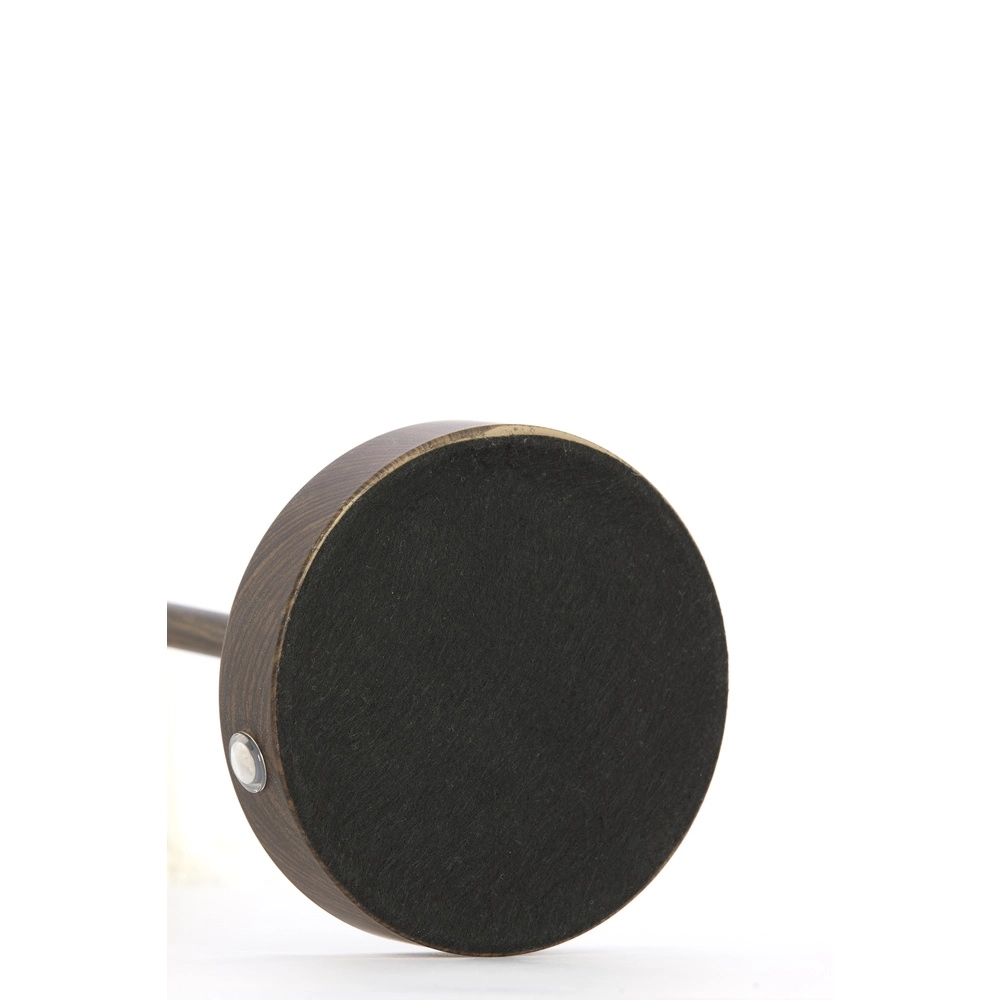 Oplaadbare schemerlamp Diny walnoot look met wit Light & Living 8717807816377