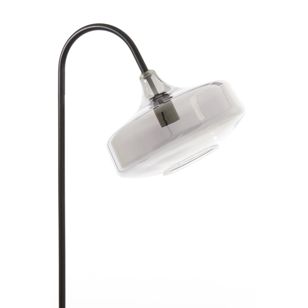 Glazen vloerlamp Solna zwart Light & Living 8717807696566