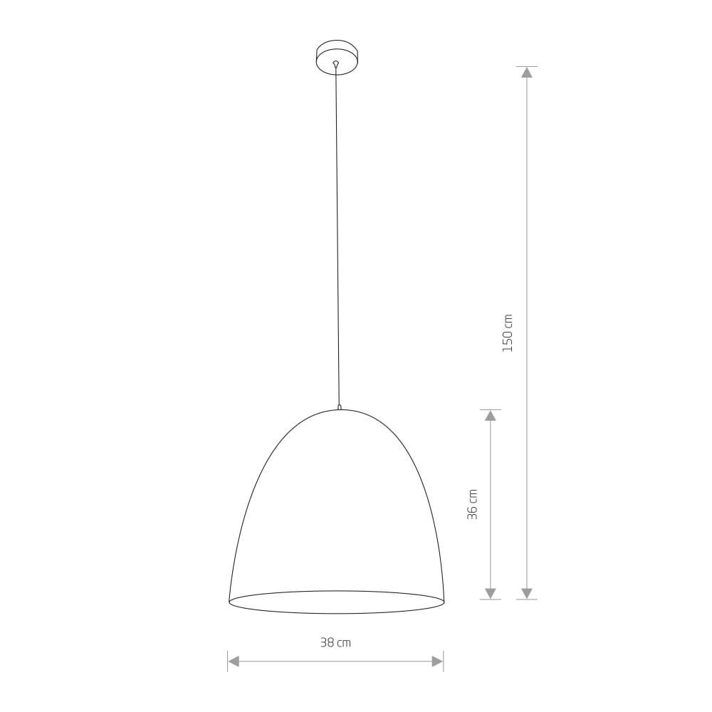 Witte hanglamp Egg M Ø 38cm Lyora 5903139902199