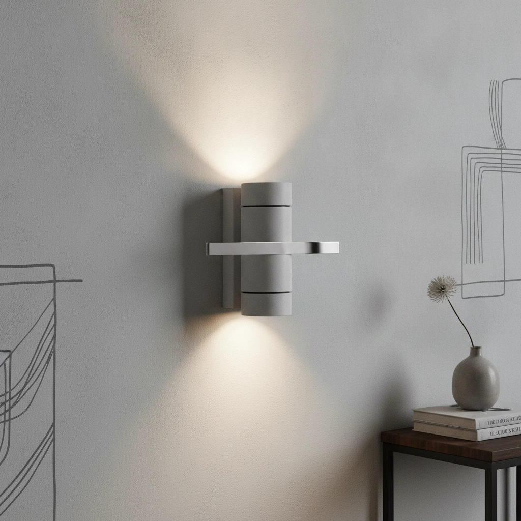 Witte wandspot Double