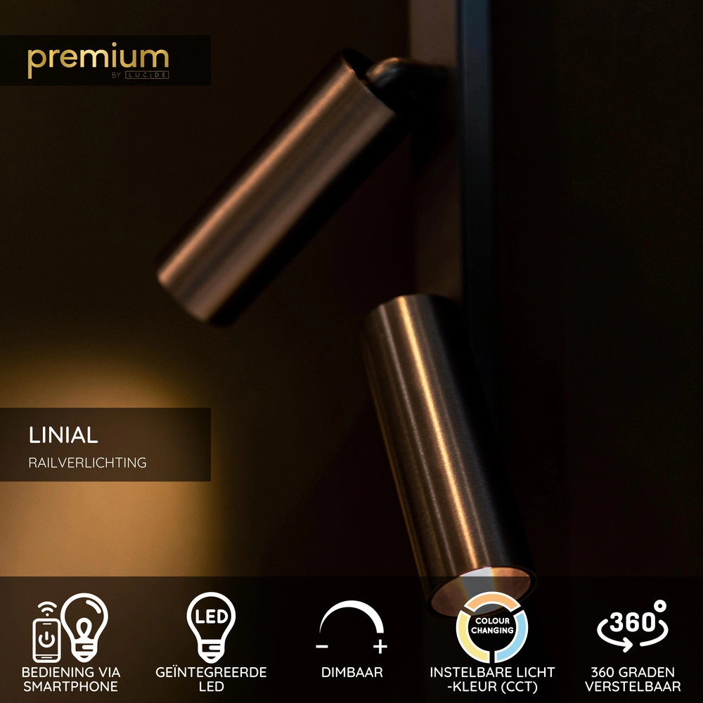 1-fase railspot Linial Bixx mat zwart chroom Premium by Lucide 5411212552204