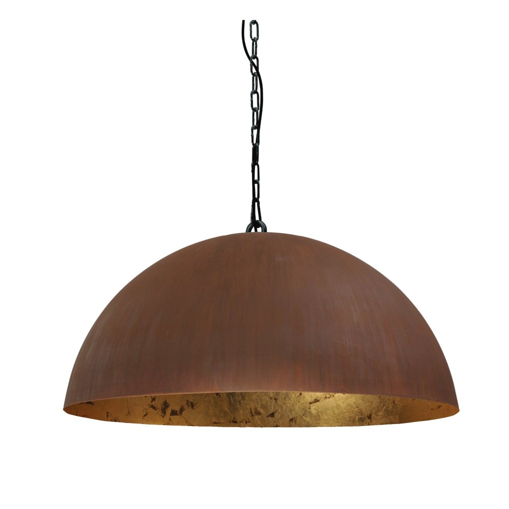 Stoere hanglamp roest Industria Gold 80