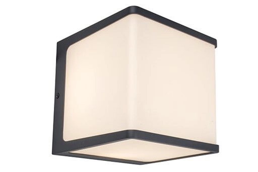 Vierkante wandlamp Doblo antraciet