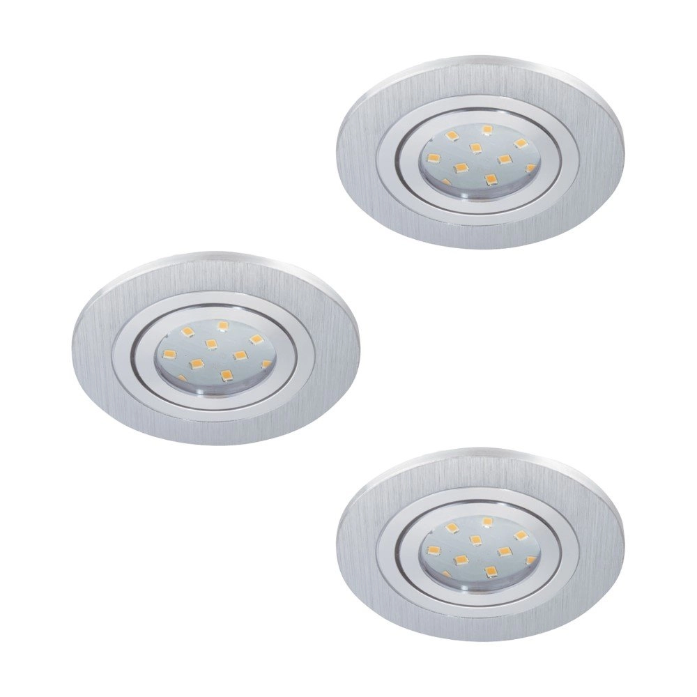 Inbouwspot Areitio Round set van 3 metaalgrijs Inbouwspot Areitio Round set van 3 metaalgrijs