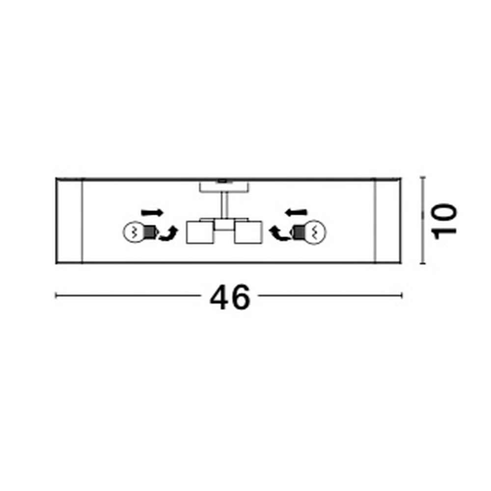 Vierkante plafondlamp Ragu zwart 46cm Lyora 5212017413789