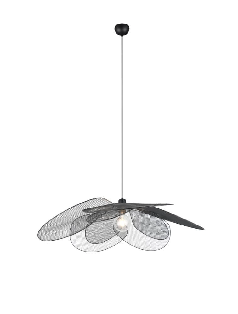 Grote bohemian hanglamp Fleure Ø 87cm zwart