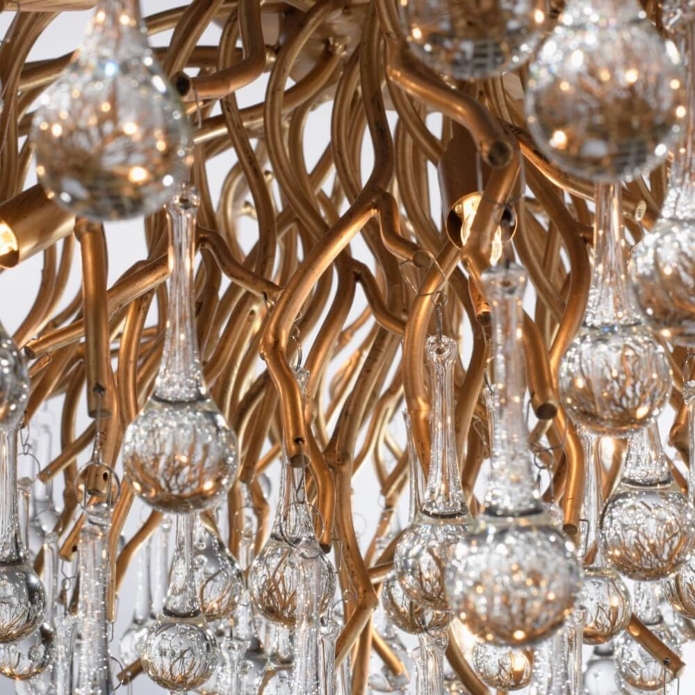 Kroonluchter Icicle messing 100cm Paul Neuhaus 4012248352106