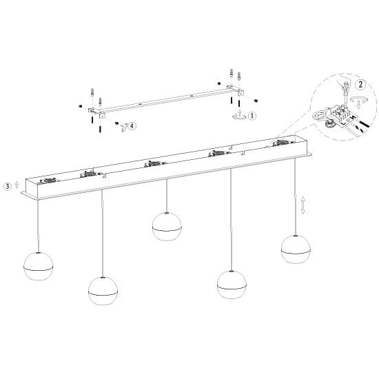5-licht eettafel hanglamp Belluno led - messing goud met glas Steinhauer 8712746183894