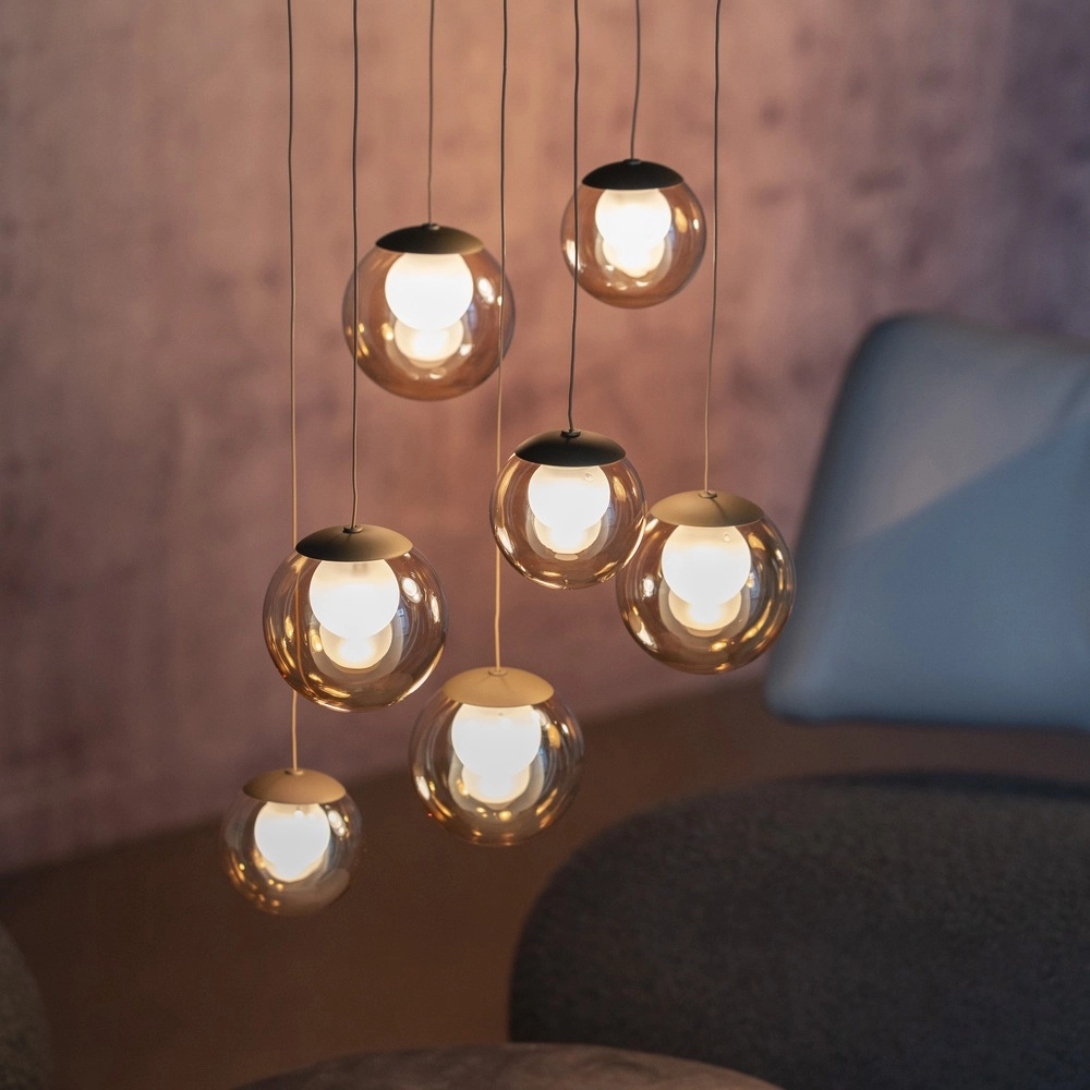 7-lichts hanglamp Pure Popup bronce Paul Neuhaus 4012248396681