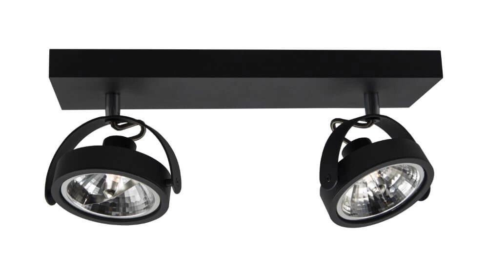 Opbouwspot Wajer dubbel zwart Opbouwspot Wajer dubbel zwart