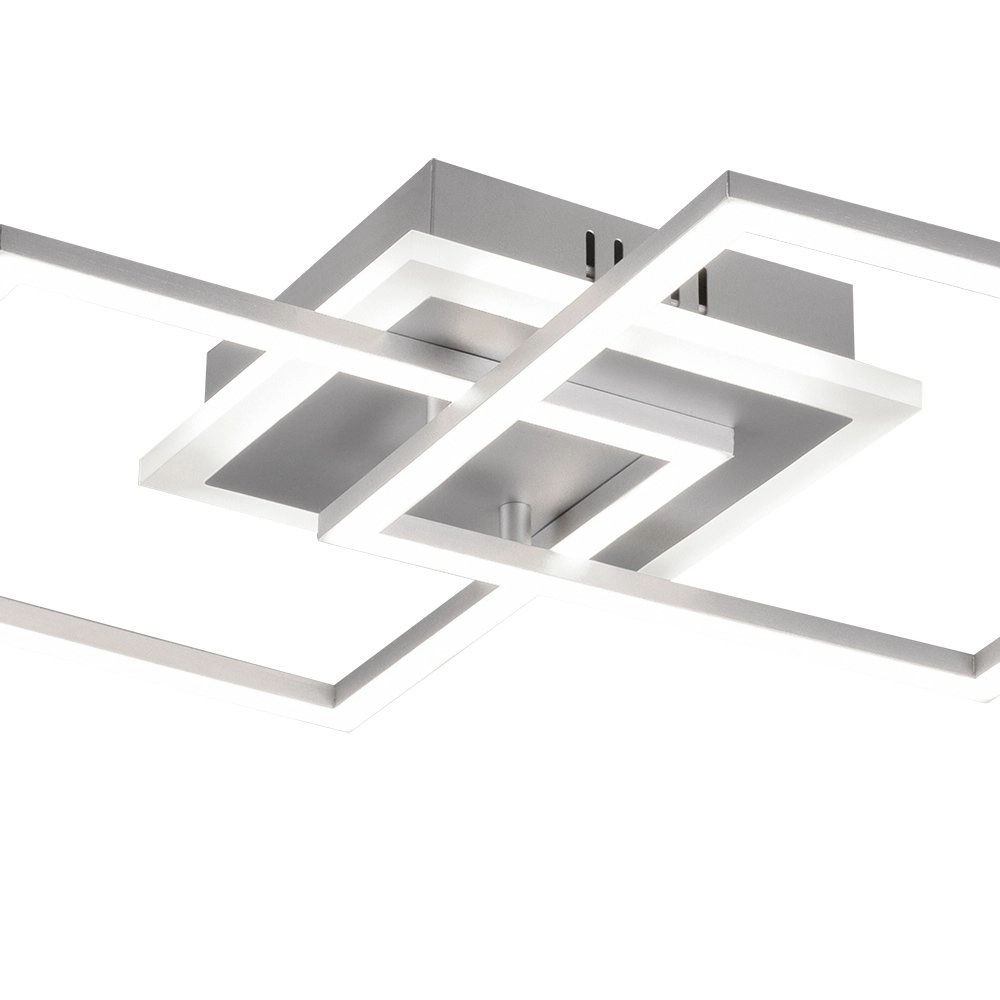 Vierkante plafonnière Venida 57cm grijs Trio 4017807451092