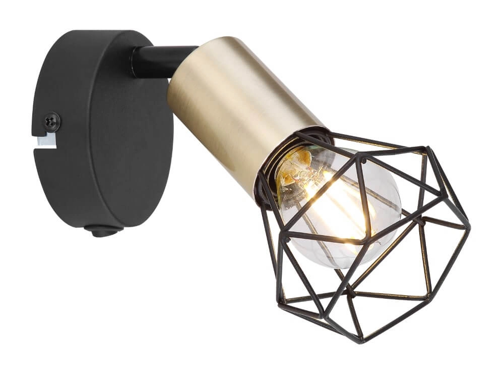 Design wandlamp Xara I zwart met goud
