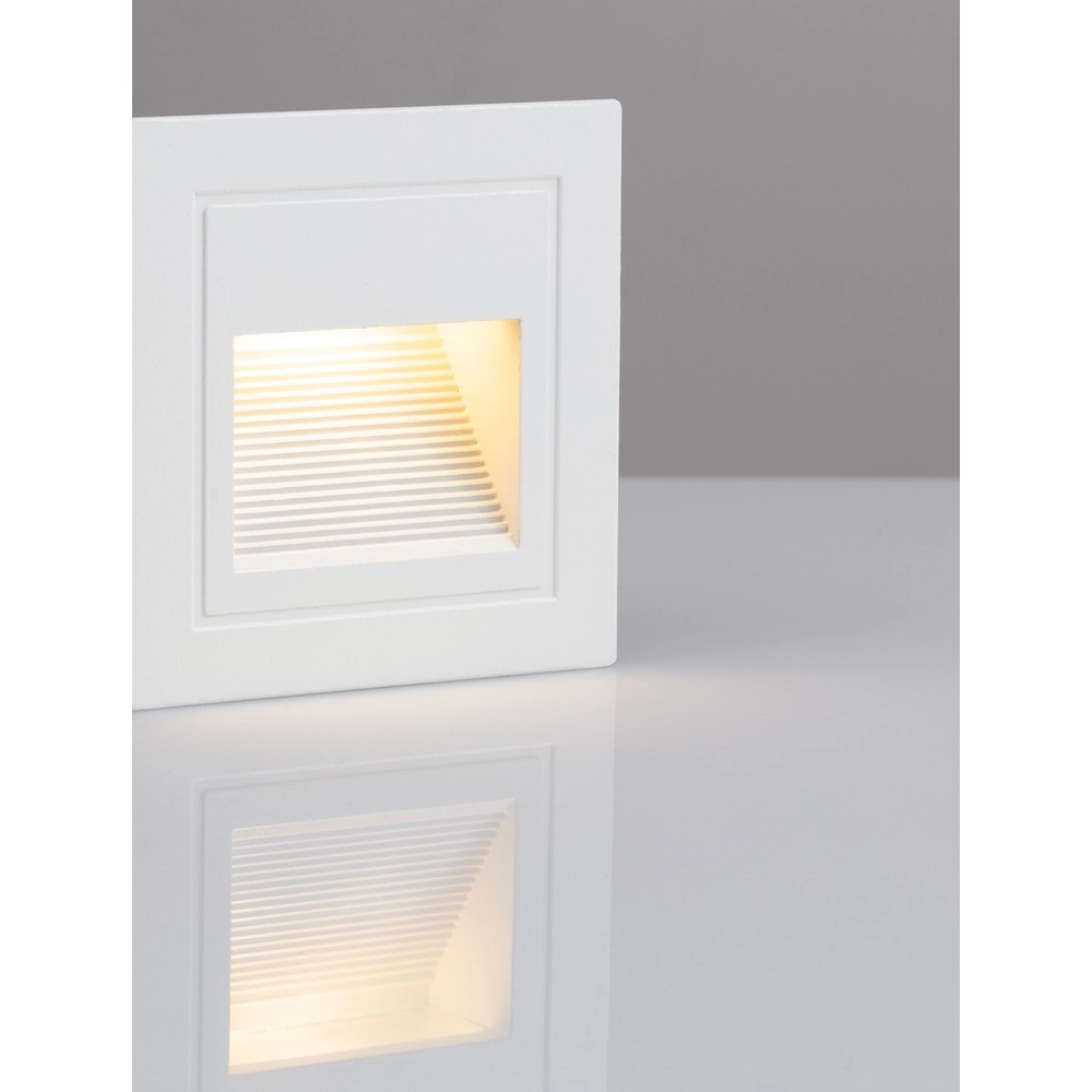 Vierkante inbouwlamp Mono wit