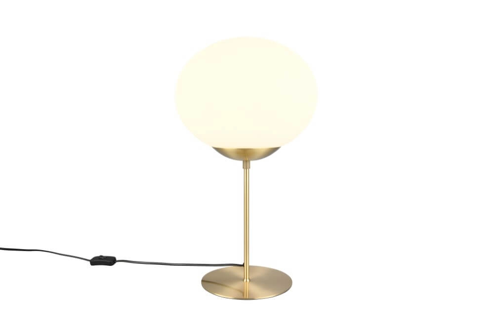 Tafellamp Fomento Ø 30cm - messing met wit glas Tafellamp Fomento Ø 30cm - messing met wit glas