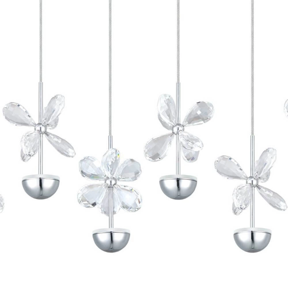 Unique hanging lamp Pianopoli flowers chrome Stars of Light 9002759936631