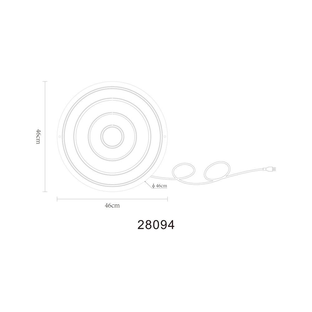 Wandlamp Darteri neon dartbord Globo 9007371583546