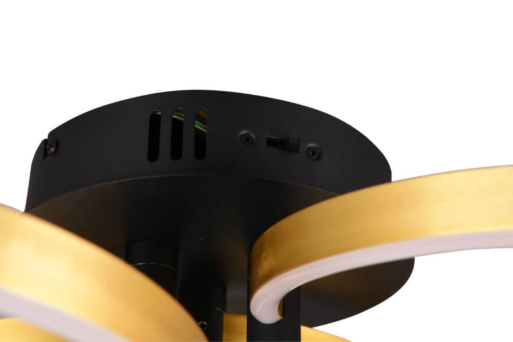 Gekrulde led plafondlamp Caruso goud - Ø 65,5cm Trio 4017807612967