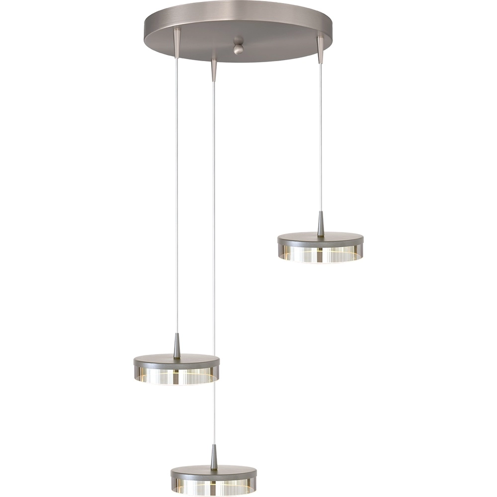 3-lichts hanglamp Imperia Ø 35cm nikkel