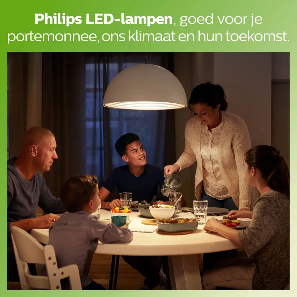 E27 - 2,3W - 485 lumen - 3000K set van 2 Philips 8719514491915