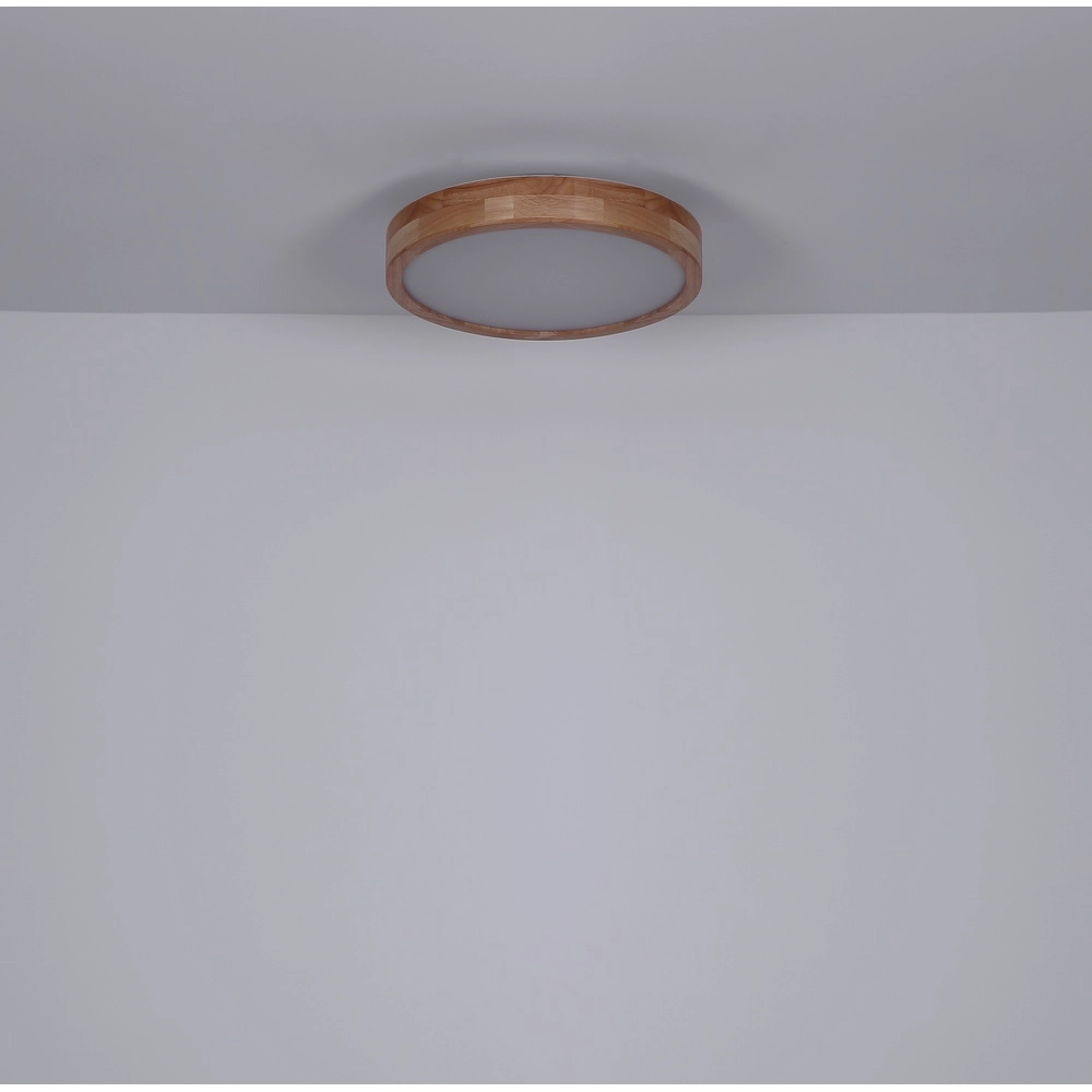 Houten plafonniere Rainer scandinavisch Ø 40cm Globo 9007371395279