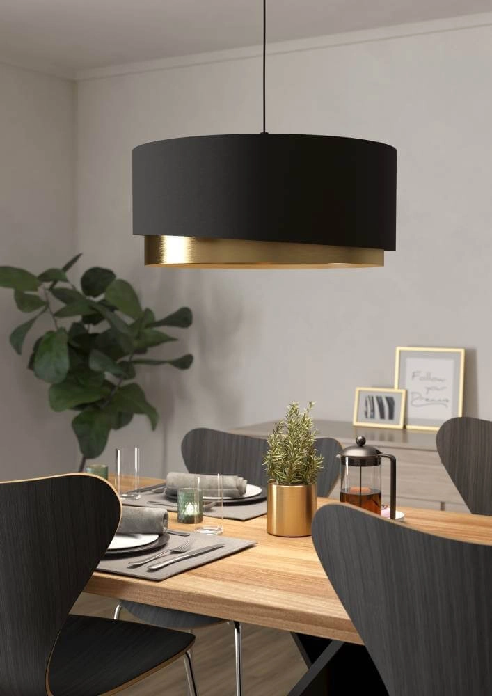 Hanglamp zwart met goud Manderline Ø 56cm Stars of Light 9002759399269