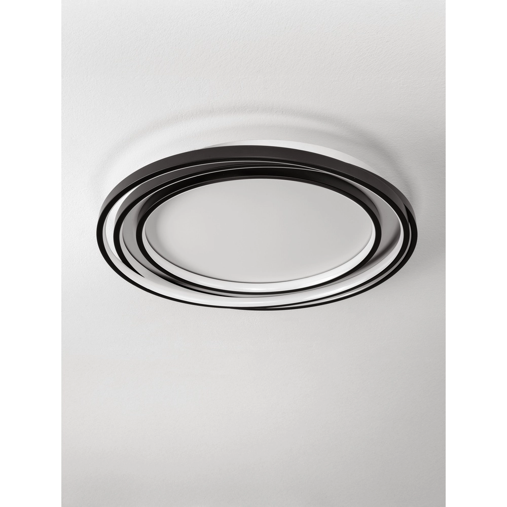Ronde plafondlamp Arbor zwart Ø 54cm Lyora 5212017454935