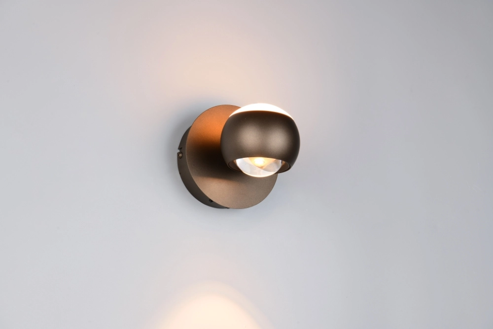 Led wandlamp Orbit platinum bruin