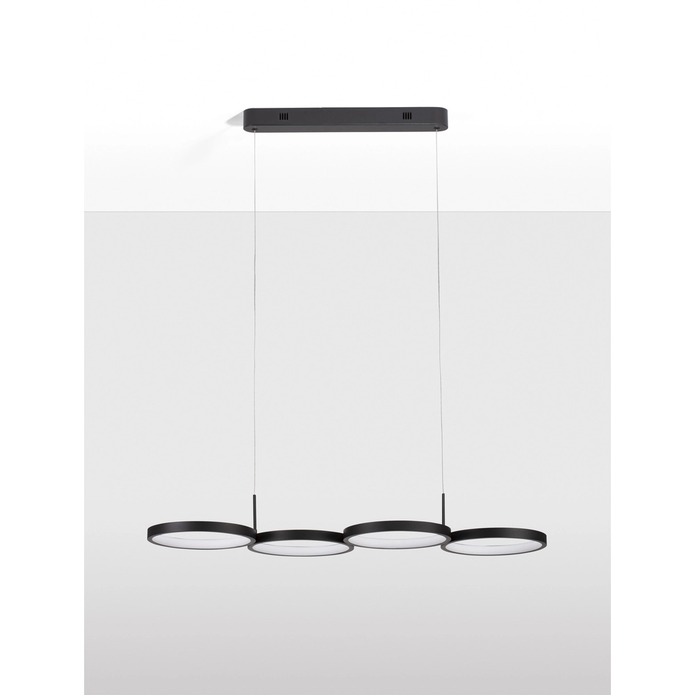Moderne hanglamp Magnus zwart 84cm Lyora 5212017433183