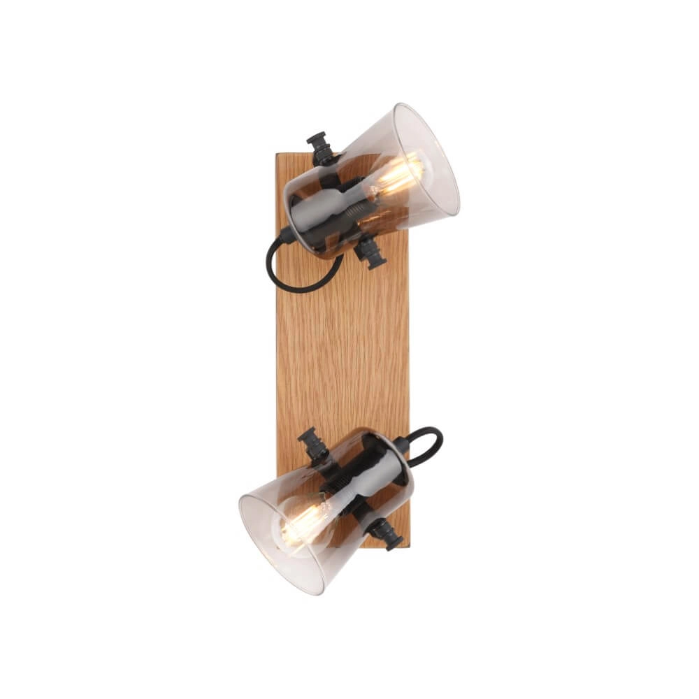 Plafondlamp Green Langstrom hout 2-lichts Just Light 4043689994877